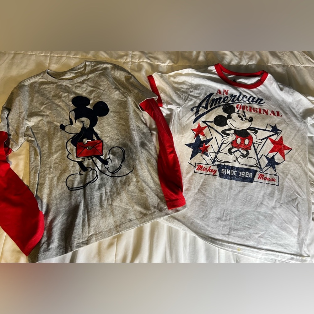 Gap Disney Mickey Mouse Long Sleeve and Short Sleeve Tee Cotton